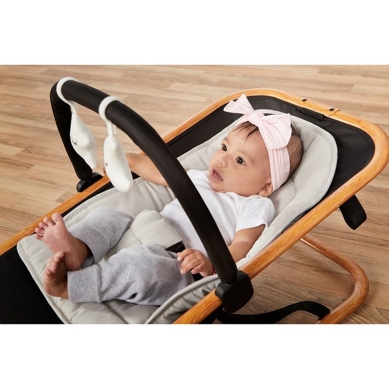 Dream On Me Rock With Me 2-In-1 Rocker And Stationary Seat, Compact Portable Infant Rocker with Removable Toy Bar Rocking Chair, 6 of 17
