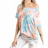 Women's Mint Tie Dye Top - BiBi - 4 of 4