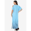 Jessica London Women's Plus Size Stretch Knit Cold Shoulder Maxi Dress - 3 of 4