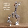 Nambé Holiday Miniatures Red-Nosed Reindeer by Alvaro Uribe – Eye-Catching Holiday Accent, Collectible Tabletop Sculpture with Red Nose, 4.5” H - 2 of 4