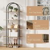 5-Tier Industrial Bookshelf, 71 Inch Tall Metal Arch Bookcase with Open Adjustable Shelves, for Living Room and Home Office - 4 of 4