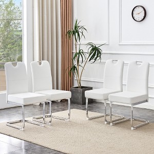 Set of 4 Thickened Dining Chairs with Built-in Spring Packages and Ergonomic Design, 15.7*20*38.2in - 1 of 4