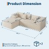 106.7" Modular Sectional Couches, 4 Seater Cloud Couch with Deep Seat, L-Shape Sofa with Chaise, Chenille  Upholstered Couches for Living Room - 2 of 4