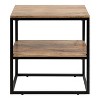 Kate and Laurel Quarles Rectangle Wood Side Table, 22x14x24, Brown - 3 of 4