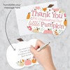 Big Dot of Happiness Girl Little Pumpkin - Shaped Thank You Cards - Fall Birthday Party or Baby Shower Thank You Note Cards with Envelopes - Set of 12 - 2 of 4