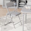 Boys and Girls Folding Table and Chairs Set of 3, Portable Table and Chair with PU Soft Cushion,Suitable for Eating, Reading and Playing - 4 of 4