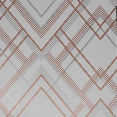 Ritz Grey and Rose Gold Wallpaper