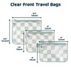 Tiny Twinkle 3-Pack Airline Compliant Travel Bags with Zipper Closure, Clear Front Pouch, Diaper Bag, Toiletry/Cosmetics Organizer - 2 of 4
