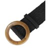 INSPIRE CHIC Women's Woven Wide Stretch Straw Rattan Round Buckle Elastic Belts - 2 of 4