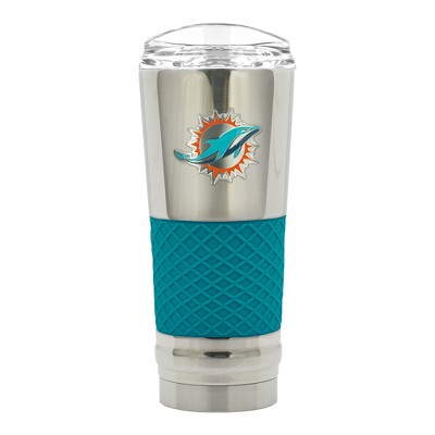 NFL Miami Dolphins 24oz Draft Tumbler with Chrome Finish