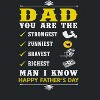 Rerun Island Men's Dad You Are The Strongest Short Sleeve Graphic Cotton T-Shirt - 2 of 3