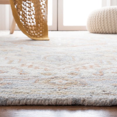 Elegant Gray 54" Hand-Tufted Wool Area Rug with Non-Slip Backing