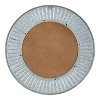 Kate and Laurel Deely Round Metal Round Mirror, 29" Diameter, Rustic Brown - 4 of 4