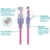 Monoprice Cat6A Ethernet Patch Cable 5-Pack - 5 Feet - Pink | Snagless, RJ45, 550MHz, UTP, Pure Bare Copper Wire, 10G, 30AWG  - SlimRun - 3 of 4