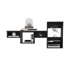 Vynxaria 47" Wide 7-Tier Wall Shelf, Modular Cube Shelf, Black - 2 of 4