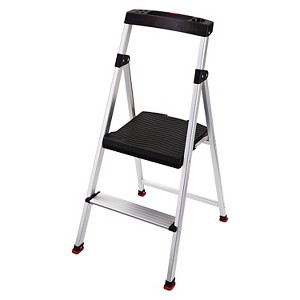 Rubbermaid 2-Step Lightweight Aluminum Step Stool with Project Top - 1 of 4
