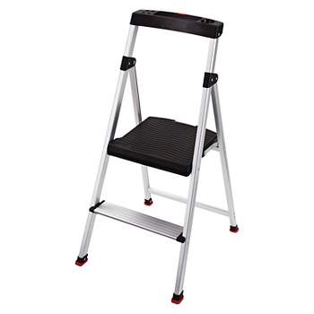 Rubbermaid 2-Step Lightweight Aluminum Step Stool with Project Top
