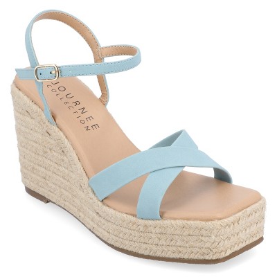 Journee Collection Womens Raniya Espadrille Platform Wedge Sandals