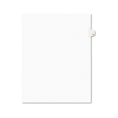 Avery-Style Legal Exhibit Side Tab Divider Title: 5 Letter White 25/Pack 11915