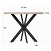 PAKASEPT 47.2" Mid-century Round Dining Table with Cross Leg, Modern Kitchen Table for 1-4 People - 2 of 4
