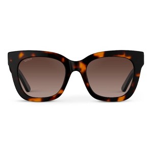 WMP Eyewear Women's Polarized Thick Frame Square Sunglasses with Cat Eye Corners - 1 of 4