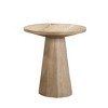 Sapphtopaz 20" Modern End Table with Unique Cone Base Pedestal Round Sofa Side Table Contemporary Style Bedside Table for Living Room, Bedroom - 4 of 4
