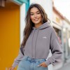 Dalix Salty Embroidery Fleece Hoodie Cropped Long Sleeve Drawstring Fall Spring Womens - 3 of 4