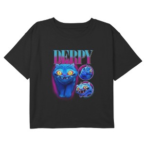 Girls KPop Demon Hunters Supernatural Happy Derpy Cropped T-Shirt - 1 of 4