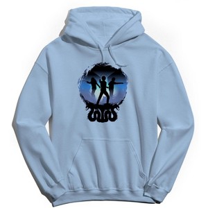 Harry Potter Men's The Golden Trio Long Sleeve Graphic Cotton Sweatshirt Hoodie - Light Blue XXL - 1 of 3
