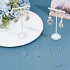 20Pcs Circle Earring Findings, 18K Gold & Platinum Plated Hollow Post Stud with Loop for Jewelry Making - 4 of 4