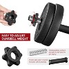 Adjustable Dumbbell Weight Set with 4 Spinlock Collars, Home Gym Strength Training Equipment - 3 of 4