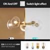 DOMETOUR 26'' Gold 5-Light Chandelier with Glass Shades, Mid-Century Pendant Light for Dining Room, Living Room, or Kitchen (No Bulb) - 3 of 4