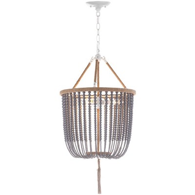 Angie 18" Grey Acrylic Beaded Pendant Light