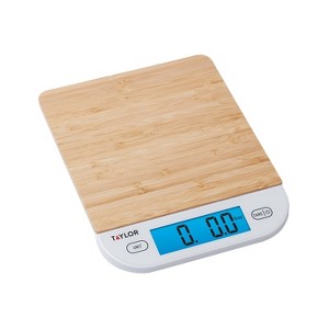 Taylor Digital Kitchen 15lb Food Scale Eco-Friendly Bamboo  - 1 of 4