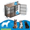 46'' Dog Crate Furniture, 3-In-1 Wooden Dog Kennel with 3 Lockable Doors, Brown & Black - 3 of 4