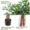 Artificial Eucalyptus Tree, Fake Eucalyptus Tree in Pot, Faux Autumn Ficus Tree with Lifelike Leaves for Home Office Garden Indoor Decor - 3 of 4