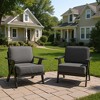 YARDSIGHT 2-Piece Outdoor Patio Lounge Chairs with Cushions, Modern Aluminum Frame Armchairs for Garden, Backyard, Deck, or Poolside - 2 of 4