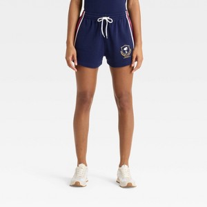 Women's Peanuts Graphic Shorts - Navy - 1 of 3