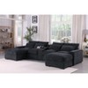 TiramisuBest Modern Luxe Modular Sectional Sofa with Built-in Console, USB Ports, Reclining & Ottomans for Living Room, Dark Gray - 2 of 4