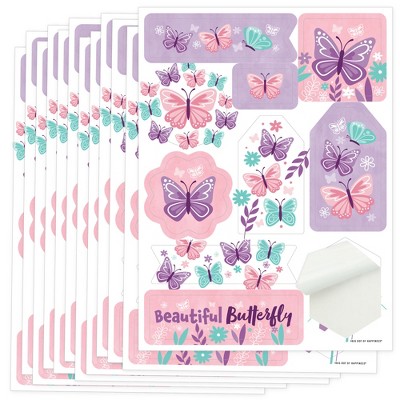 Big Dot of Happiness Beautiful Butterfly Floral 4x6 Picture