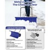 29" Snow Shovel with Wheels, Metal Back Push Snow Plow for Doorway & Sidewalk, Adjustable Angle & Height Handle Snow Pusher - 4 of 4