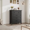4 Dresser for Bedroom, 34.8" Tall Drawer Dresser with Storage Freestanding, Wooden Closet Storage Chest for Living Room, Bedroom, Office - 3 of 4
