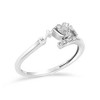 Haus of Brilliance Silver Diamond Accent "MOM" Heart Ring - 3 of 4