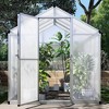 6x8 FT Greenhouse for Outdoors, Polycarbonate Greenhouse with Quick Setup Structure and Roof Vent - 4 of 4