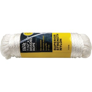 Do it Best  7/32 In. x 50 Ft. White Braided Nylon Packaged Rope 719798 - 1 of 2