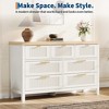 47.4'' Fluted 7-Drawer Dresser - Wood Storage Cabinet w/30lb Drawers, TV Stand for Bedroom/Living Room (Oak/White Oak) - 2 of 4