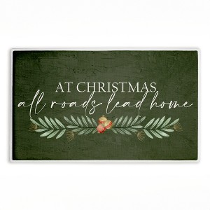 Stupell Industries All Roads Lead Home Christmas Printed Plush Bath Mat And Bath Rug, Design By Kim Allen, 18"X30" - 1 of 4