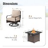 Captiva Designs 6pc Extra Large Metal and Rattan Outdoor Patio Fire Pit Set with Swivel Armchairs and Ottomans - 2 of 4