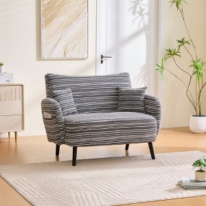 Hrinhom 47.6"W Loveseat Sofa,Modern 2-seater Couch with Storage Pocket - 1 of 4