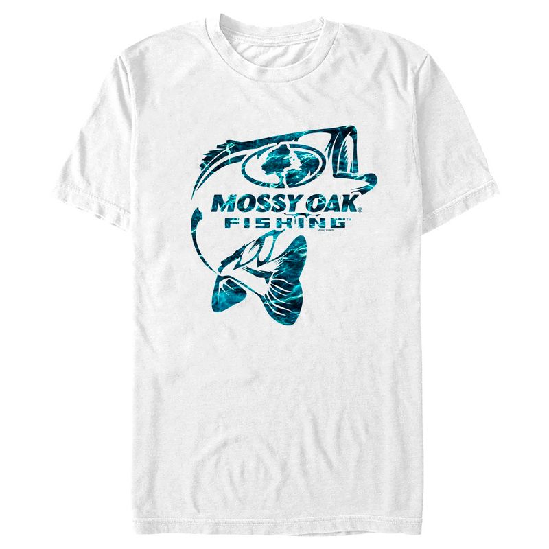 Men's Mossy Oak Aqua Fishing Logo T-Shirt, 1 of 6